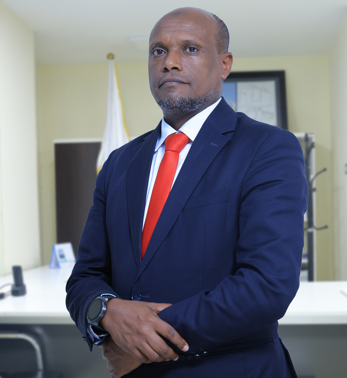 Hassen Mohammed Ali speaking at Connected Banking Summit Ethiopia